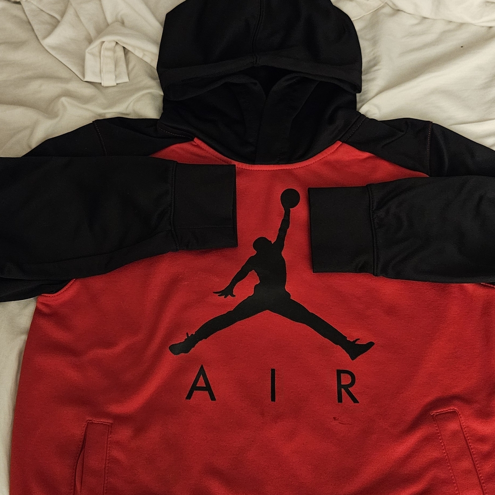 Nike Kids Red and Black Hoodie